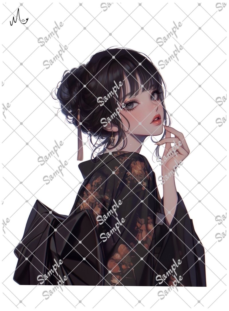 オリジナル人物ステッカー - 貼紙 - 紙 
