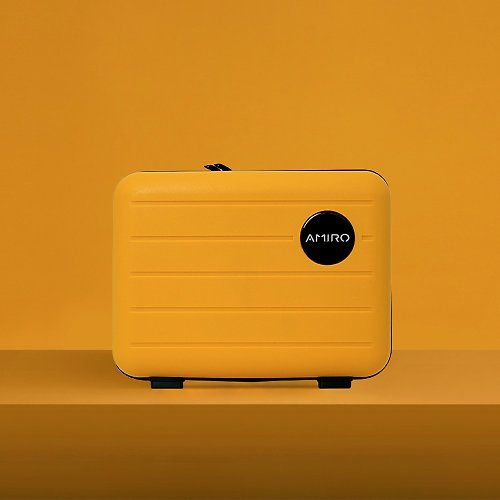 AMIRO 官方旗艦店 【AMIRO】14吋手提旅行化妝箱-鵝黃