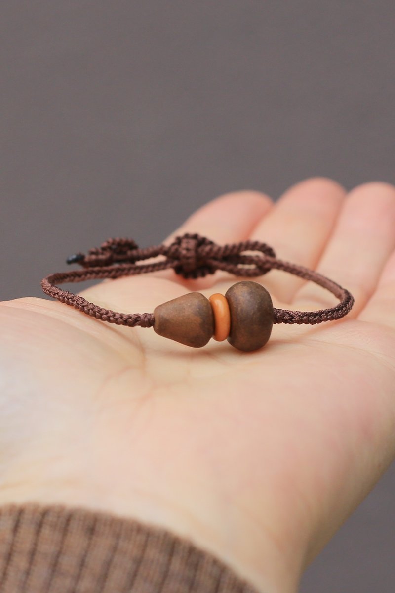 Yiranzhi original incense hand-made series | Gourd bracelet osmanthus incense | Only one piece - สร้อยข้อมือ - พืช/ดอกไม้ 