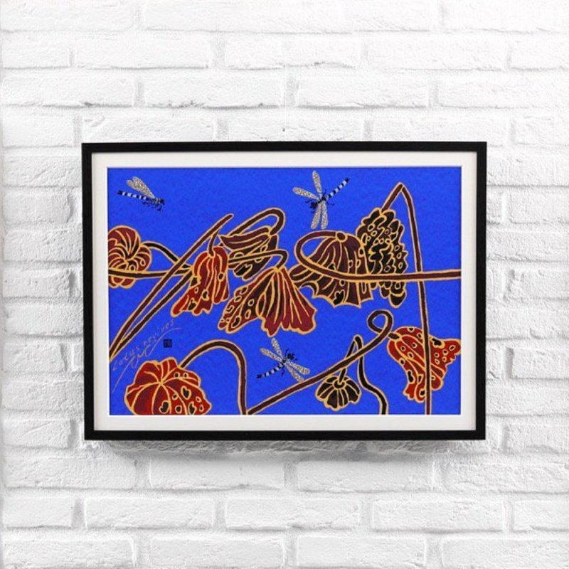 Silkscreen [LOTUS REVIVES] - Posters - Paper Blue