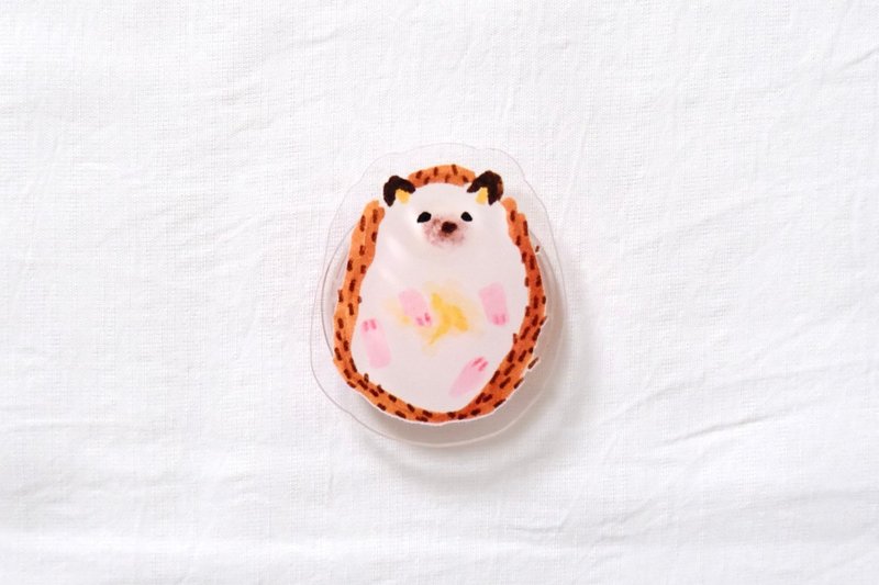 Little Hedgehog Cell Phone Airbag Holder - อุปกรณ์เสริมอื่น ๆ - อะคริลิค สีใส