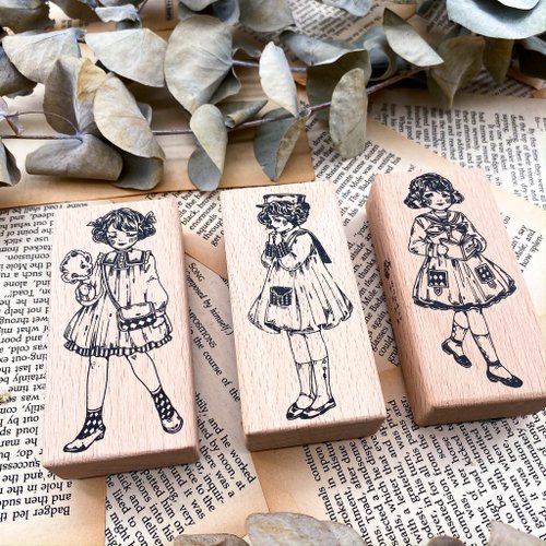 木田森果 wood3f NO.SS020 洋娃大小姐郊遊套組The Cute L ady Set / 櫸木印章