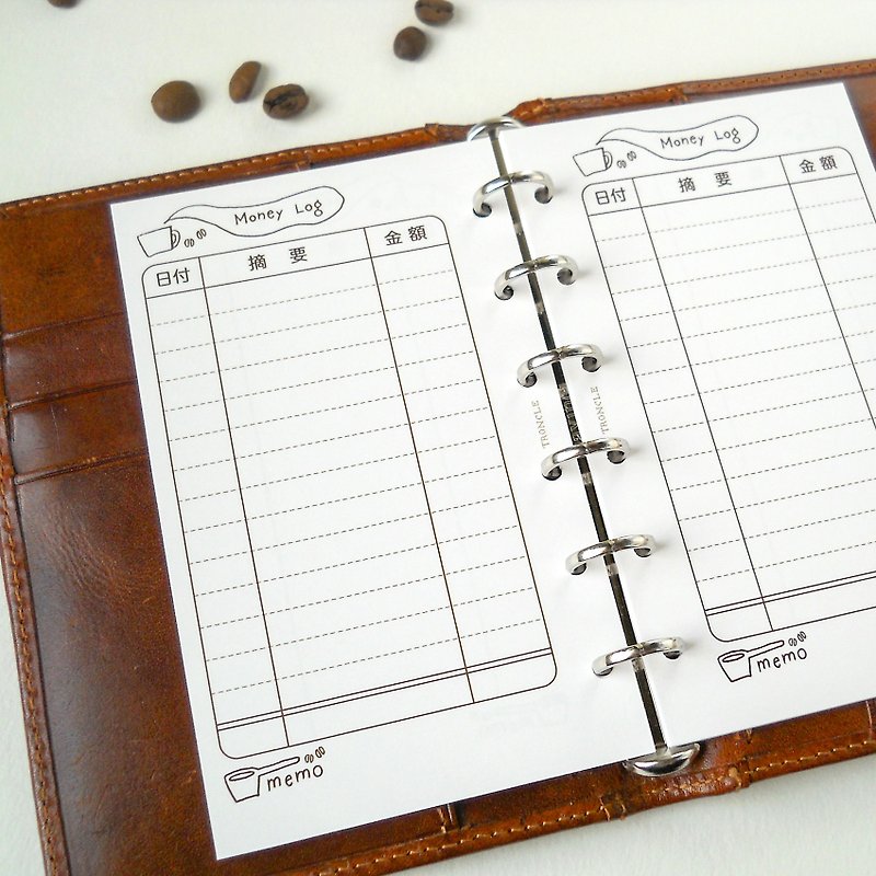 System planner refill mini size 6 / Money log refill - สมุดบันทึก/สมุดปฏิทิน - กระดาษ 