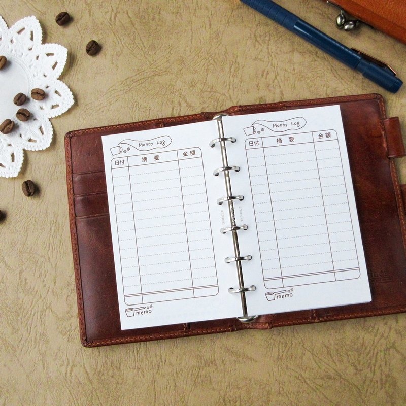 System planner refill mini size 6 / Money log refill - สมุดบันทึก/สมุดปฏิทิน - กระดาษ 