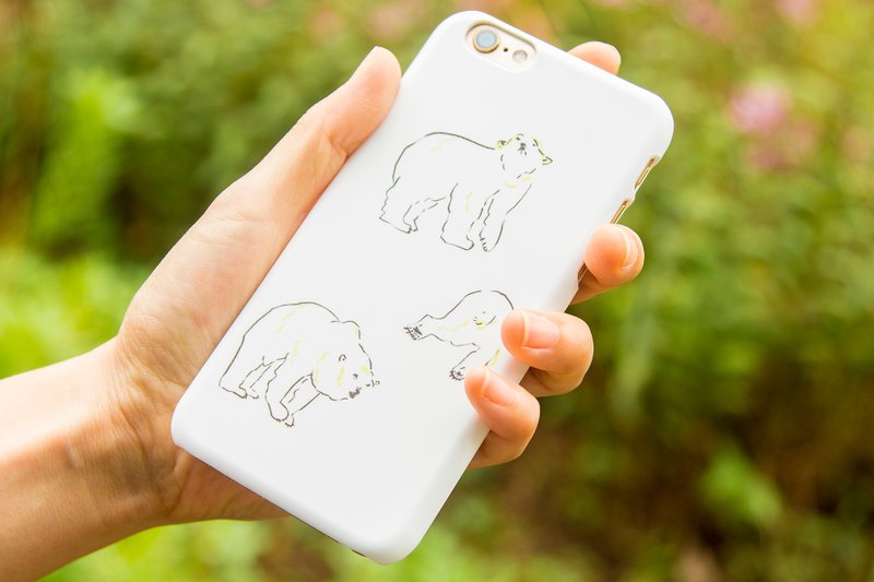 3びきのpolar bear スマートフォンケース【iPhoneケース/Androidケース/スマホケース】 - 手機殼/手機套 - 塑膠 白色