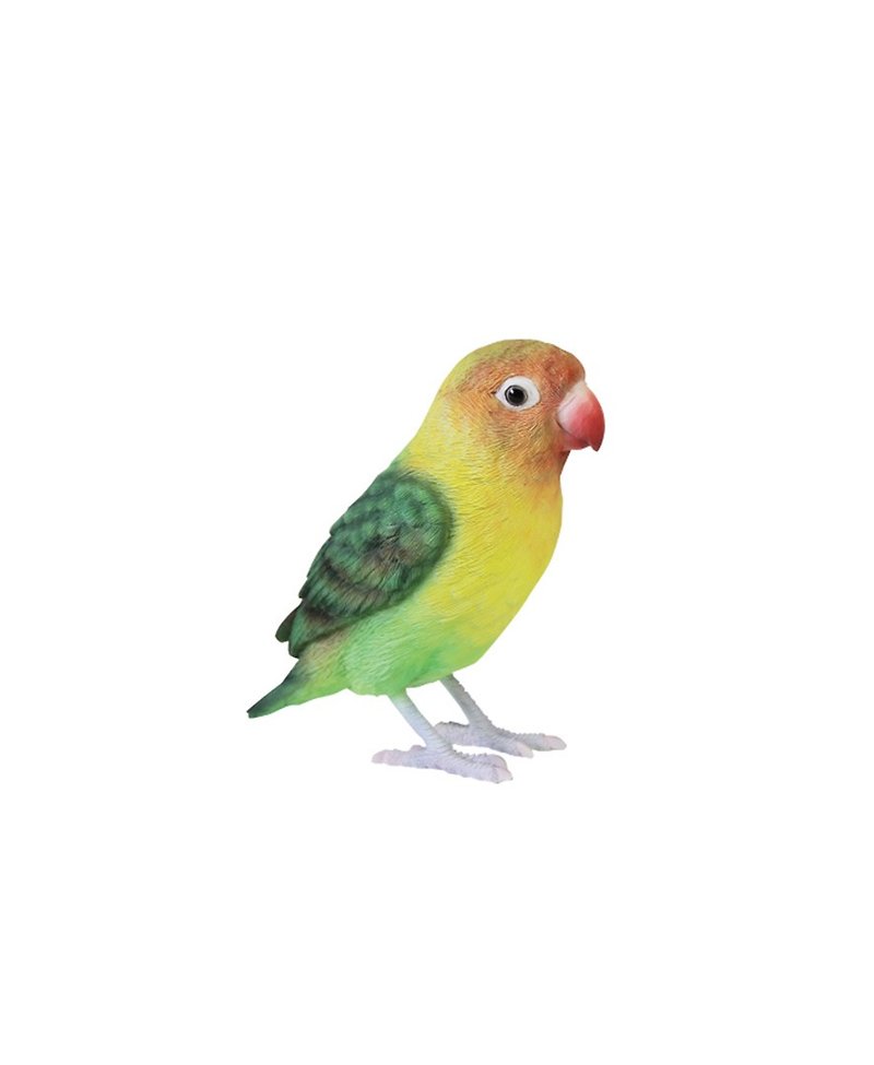 Japan Magnets healing peach face love bird parrot echo needle iron / decoration / stationery storage (small) - Other - Resin Green