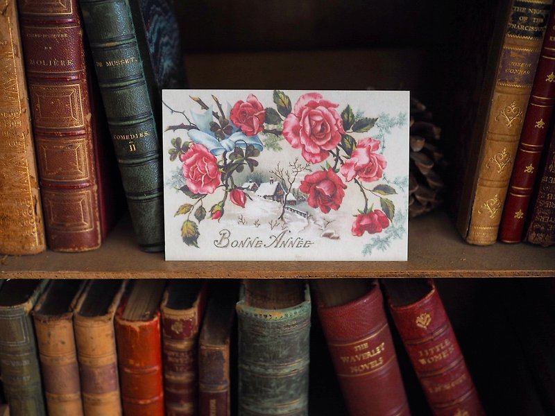 法國百年花卉 復刻版明信片 L款 - 卡片/明信片 - 紙 多色
