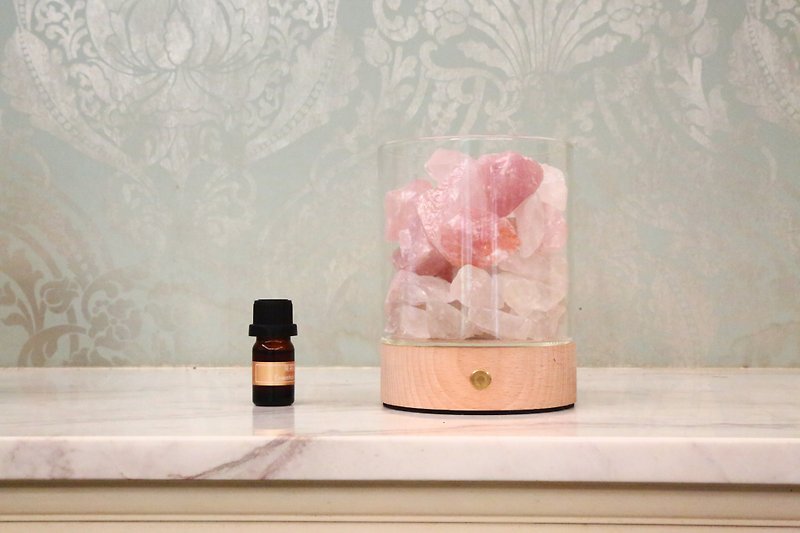 Natural Fragrance Stone Crystal Lamp Holder Set-Large-Wireless Charging - น้ำหอม - เครื่องเพชรพลอย สีทอง