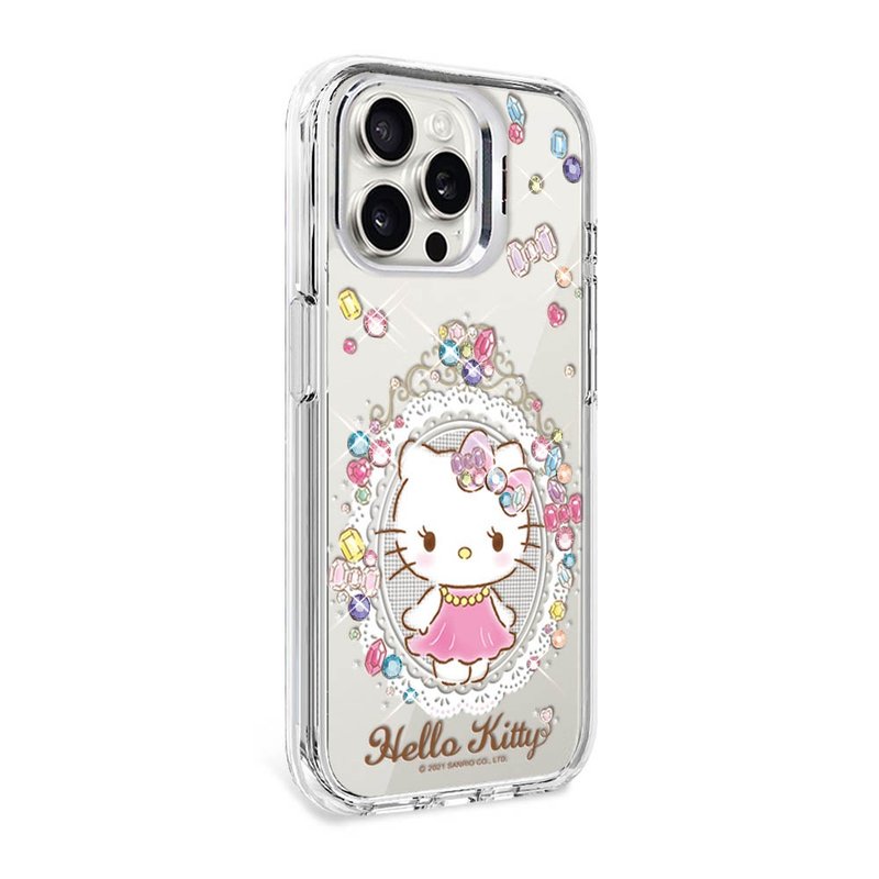 Sanrio iPhone full range of shockproof dual-material invisible stand color diamond phone case-Katie Luxury Style - เคส/ซองมือถือ - วัสดุอื่นๆ หลากหลายสี