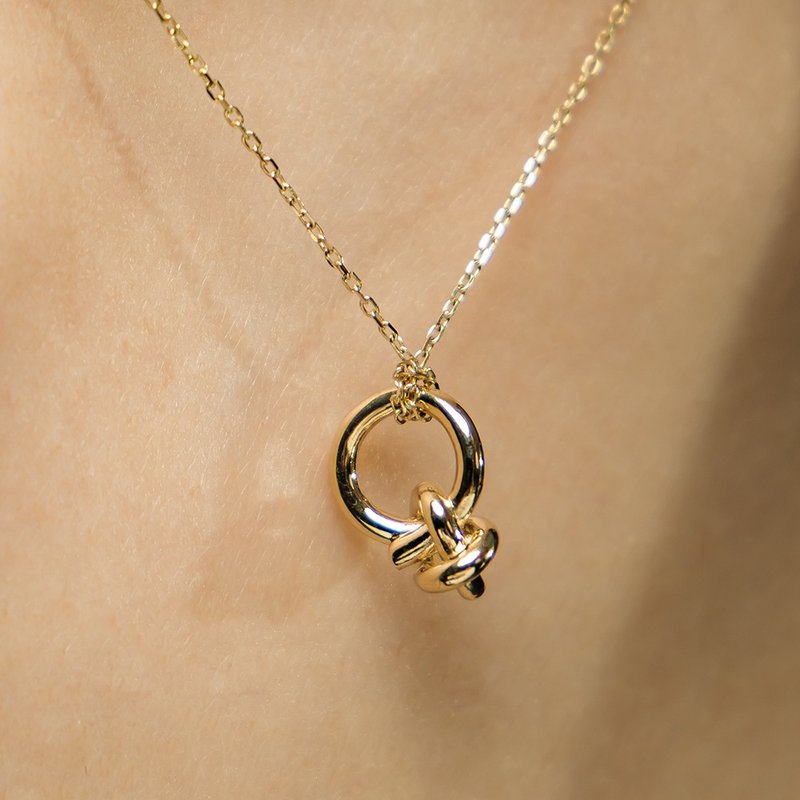 Knot Necklace 14k - 項鍊 - 其他金屬 多色