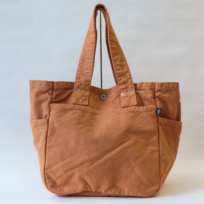 ワークトートバッグL【2025秋冬限定カラー・レンガ】(VC-3L) - 手提包/手提袋 - 棉．麻 咖啡色