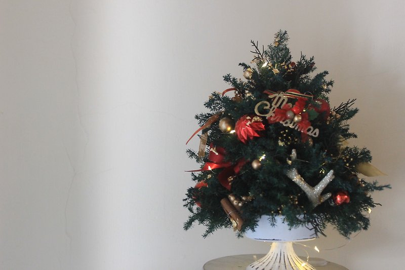 永生金箔聖誕小樹 Gold-leaf Christmas Tree - 擺飾/家飾品 - 植物．花 紅色