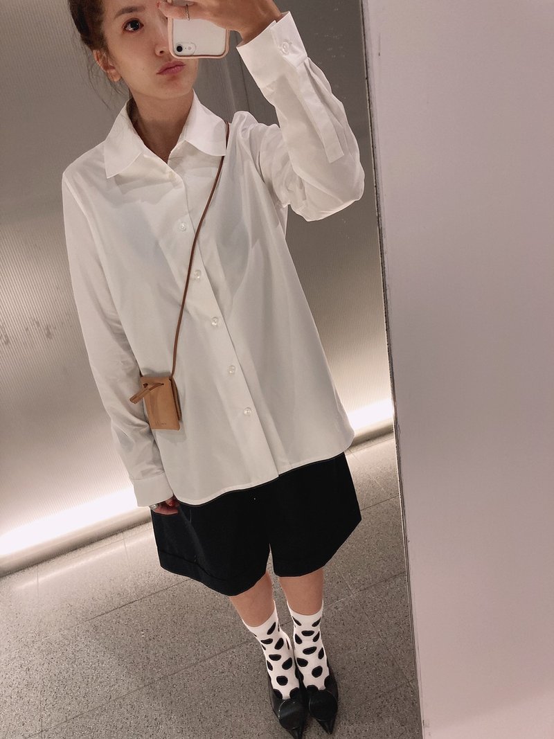 白色簡約襯衫 - 女襯衫 - 棉．麻 白色