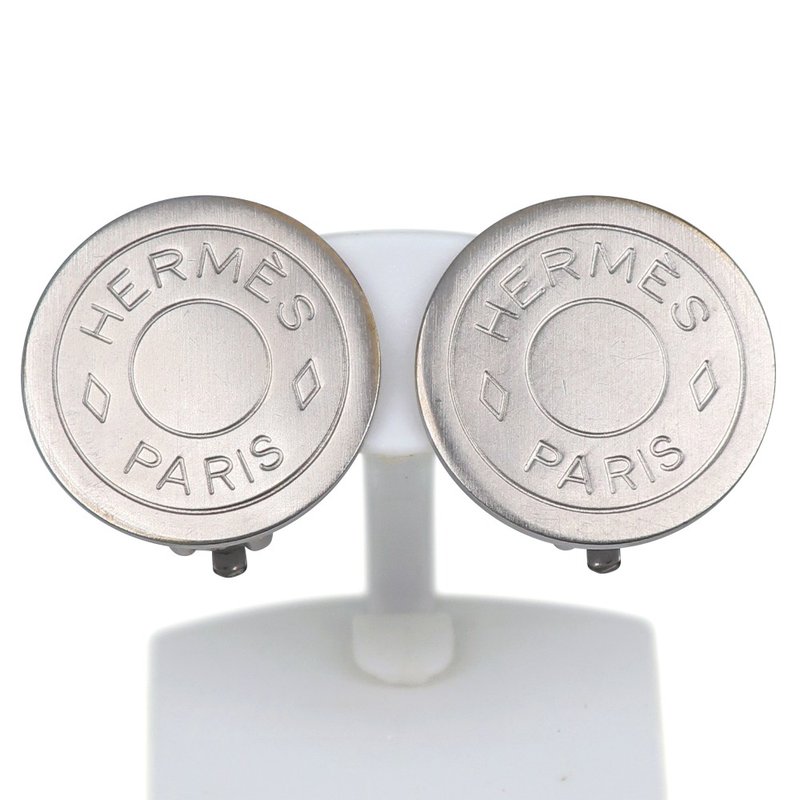 【日本直送】エルメス HERMES セリエ イヤリング BIJOUTERIE FANTAISIE 金属製 シルバー 約7.3g レディース【中古】 - 耳環/耳夾/耳骨夾 - 其他金屬 銀色