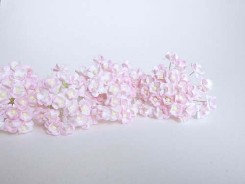 makemefrompaper paper flower, supplies, 100 pcs. Canadian anemone, size 0.8 cm. pink brush color