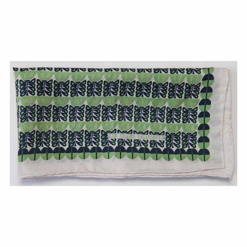 Mini Foulard Oslo Vert Green 真絲小方巾 - 絲巾 - 絲．絹 多色