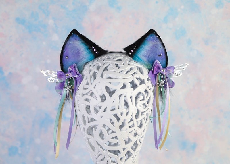 OOAK Aurora Borealis Kitten - Hair Accessories - Other Materials Blue