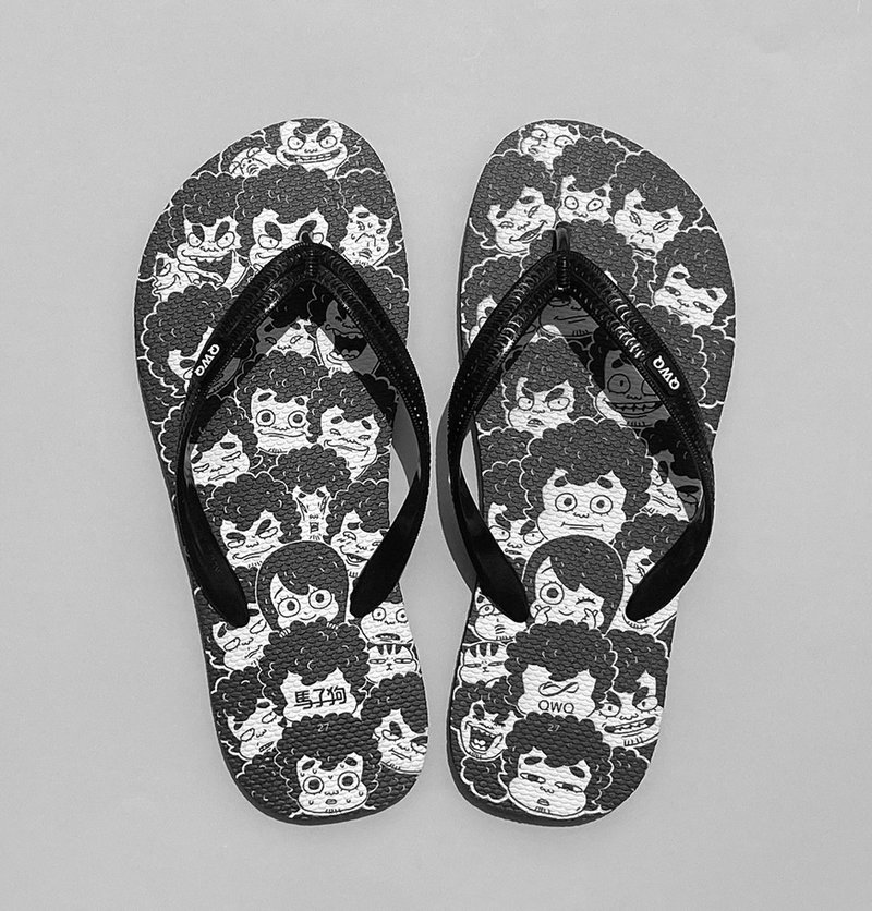 Men's waterproof flip-flops Ma Zi Gou joint flip flops couple sandals rain boots - Ma Zi Gou people - - Slippers - Rubber Multicolor