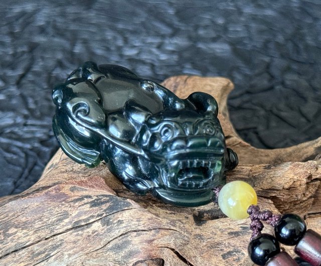 翡翠 JADE 黒翡翠 貔貅 台湾購入 ネックレス※トップのみ