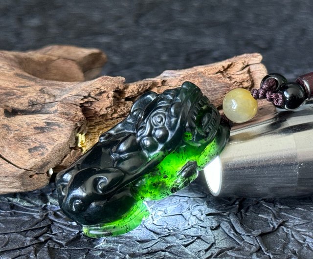 翡翠 JADE 黒翡翠 貔貅 台湾購入 ネックレス　※トップのみ 翡翠 JADE 黒翡翠 貔貅 台湾購入 ネックレス ※トップのみ