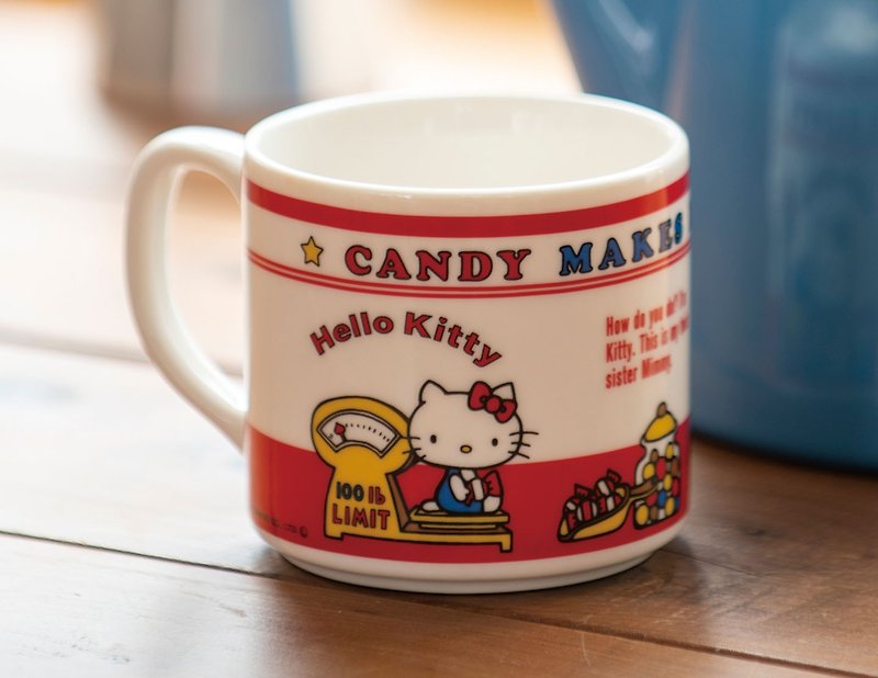 Hello Kitty 復古經典款收藏誌 第五期 馬克杯 - 咖啡杯/馬克杯 - 陶 白色
