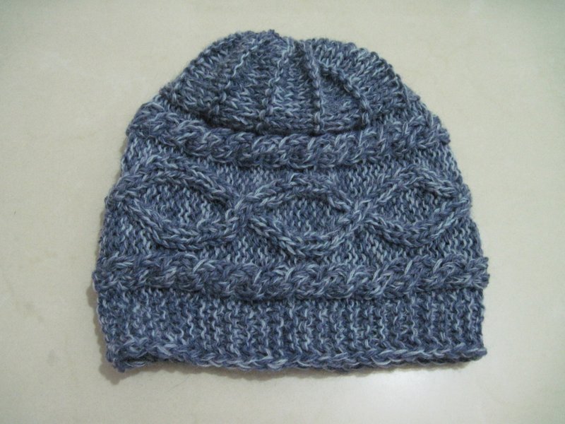 Christmas special flatbed knitting bucket hat (head circumference greater than 56cm) - Hats & Caps - Wool Blue