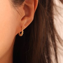 Twisted Hoops Croissant Earrings Huggie Hoops Hoop Earrings Huggie