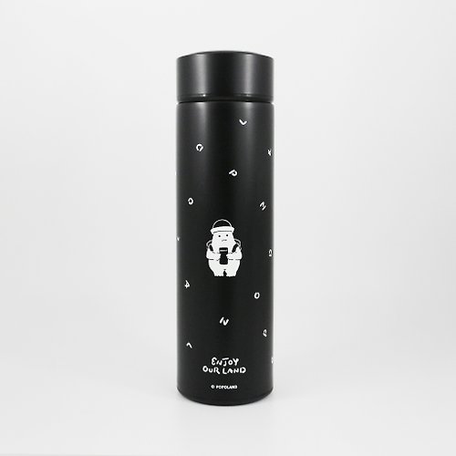 POPOLAND 波寶島 POPOLAND / 拉寶旅遊款 黑 不鏽鋼保溫水瓶 環保杯