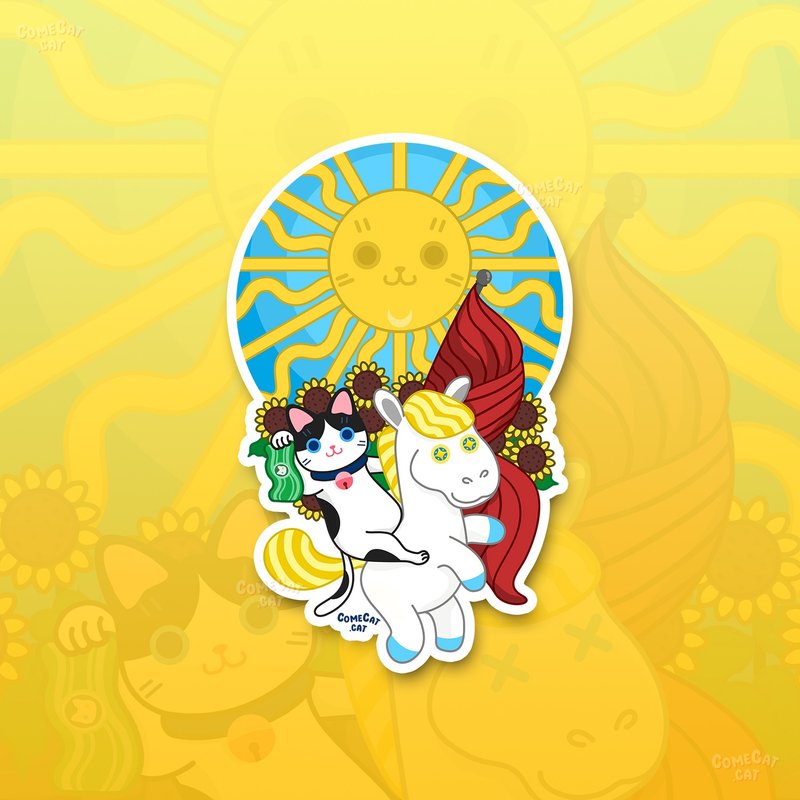 The Sun (Die Cut) Glitter Sticker - Stickers - Paper Multicolor