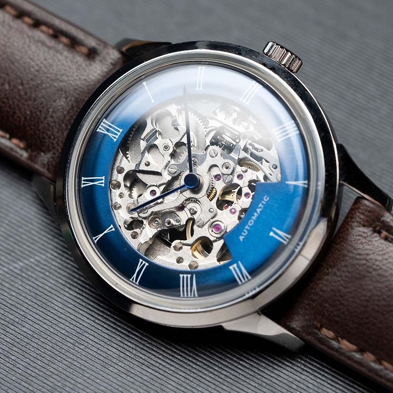 DIY 製錶套裝 (藍色鏤空錶盤 日本機械機芯) - 其他 - 其他金屬 藍色