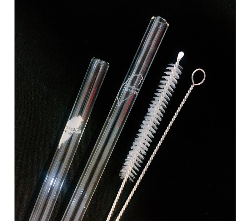 Buy 1 get 1 free Taiwanese quality glass straws (both ends have round mouths) - Reusable Straws - Glass Transparent