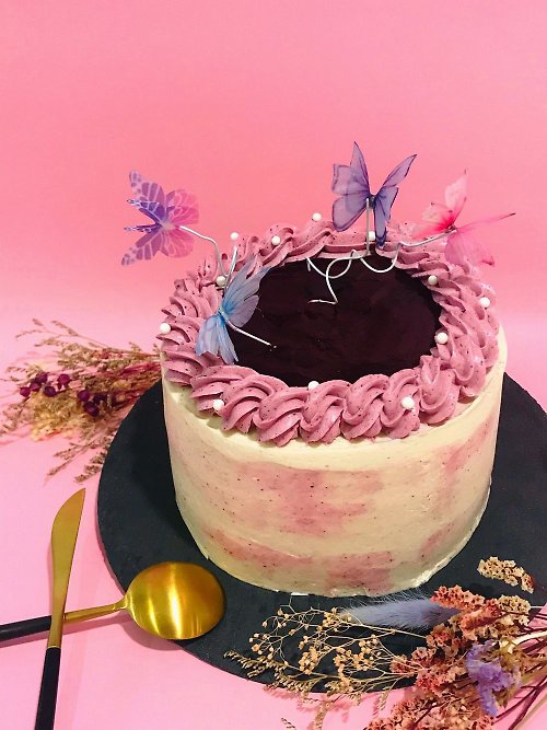 自由作烘焙 DIY 蝴蝶巧莓蛋糕・手作 DIY 甜點・平板教學・一人成班