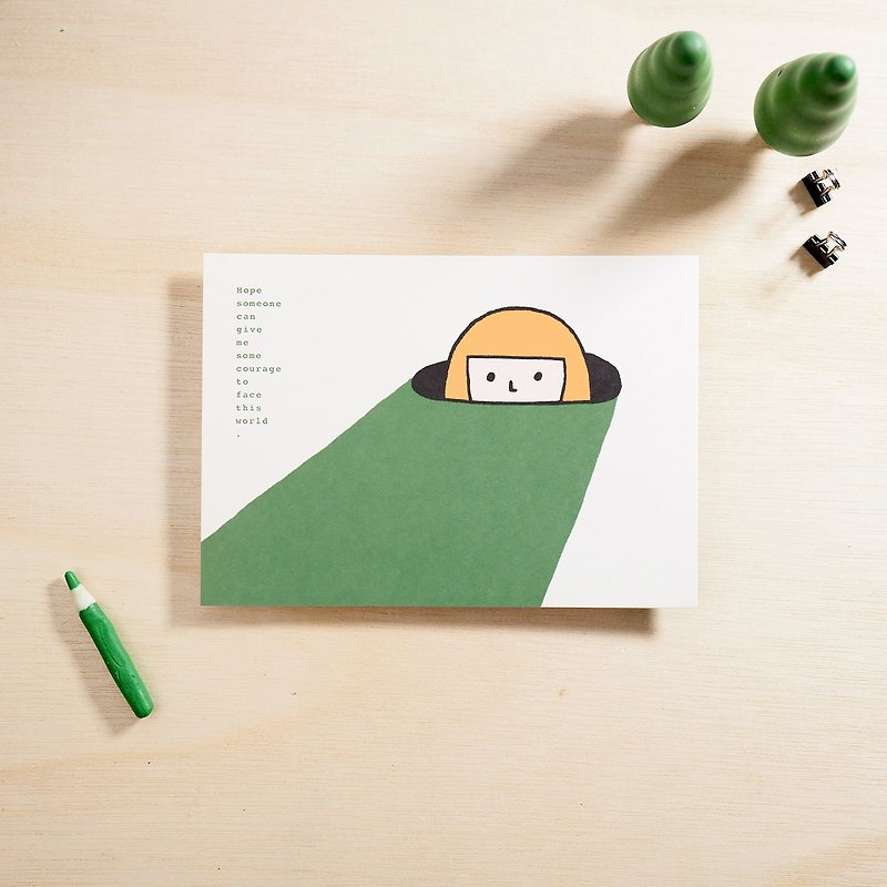 Peep / Postcard - การ์ด/โปสการ์ด - กระดาษ สีเขียว