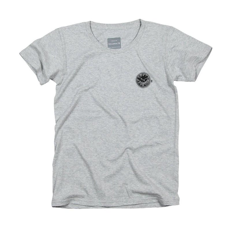 Broken Watch Design T-shirt Unisex XS ~ XL size Tcollector - เสื้อยืดผู้หญิง - ผ้าฝ้าย/ผ้าลินิน สีเทา