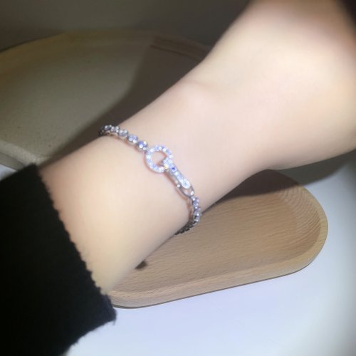 エッセンス シルバー(P)スクエア チャンネル テニスブレスレット B系 アクセサリー ブレスレット テニスブレスレット ゴールド 金