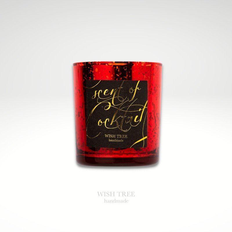 Ginger Whiskey Scented Candle - Candles & Candle Holders - Wax Red