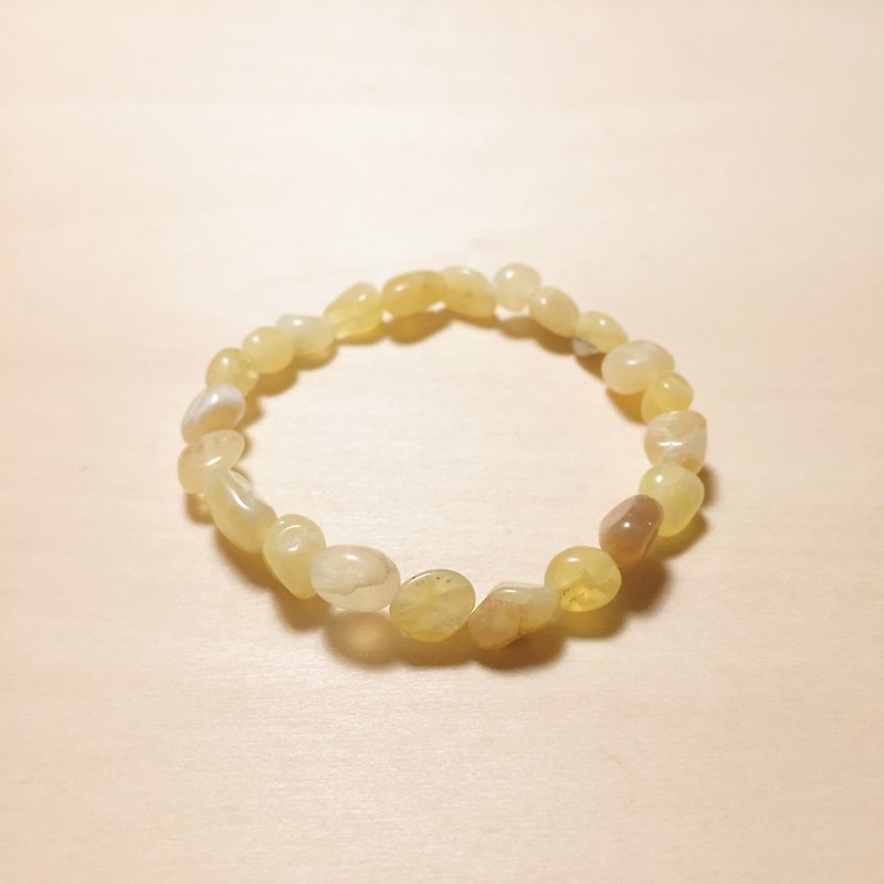 Irregular yellow opal bracelet - Bracelets - Crystal Yellow