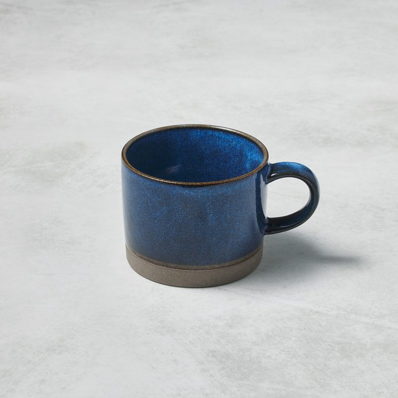 Japanese Mino-yaki-Natural Glaze Mug-Blue Ocean (290ml) - แก้วมัค/แก้วกาแฟ - ดินเผา สีน้ำเงิน