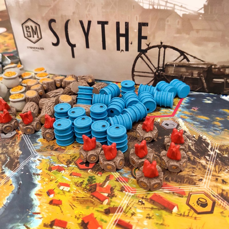 與 Scythe 棋盤遊戲兼容的豪華資源代幣。 - 桌遊/卡牌 - 其他材質 多色