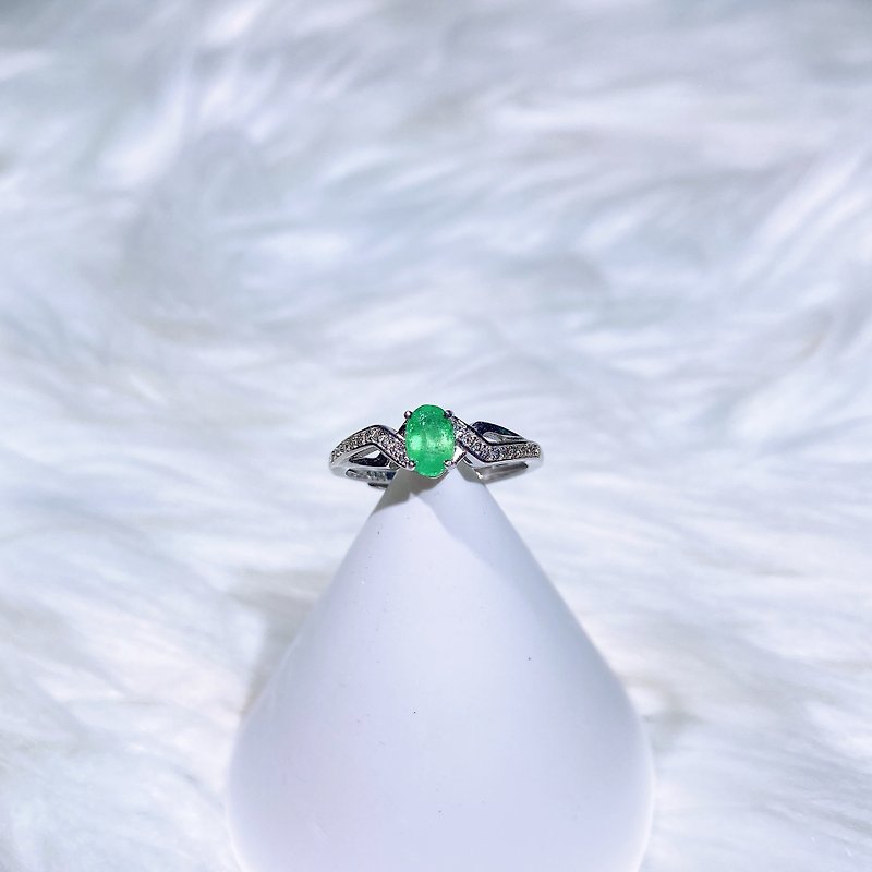 Emerald S925 Sterling silver ring - General Rings - Gemstone Green