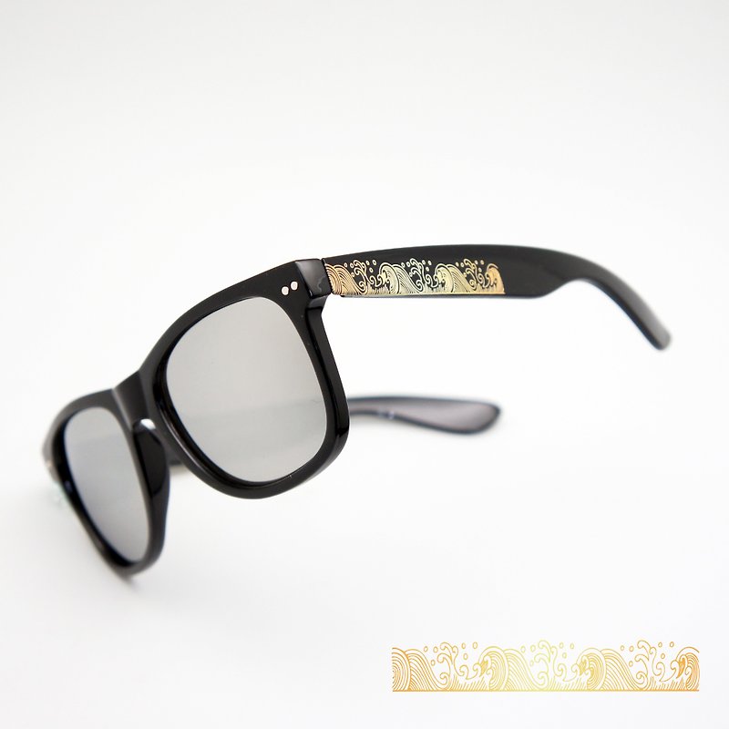 BLR sunglasses Golden Wave - กรอบแว่นตา - พลาสติก สีดำ