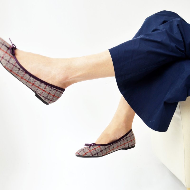 ผ้าฝ้าย/ผ้าลินิน รองเท้าบัลเลต์ - Ballerinas | Comfort flats | Import upper textile from Japan | Unique designs