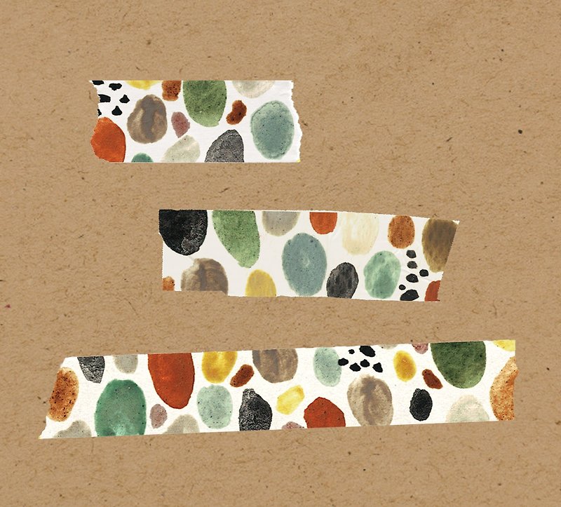Natural Watercolor paper tape - Washi Tape - Paper White