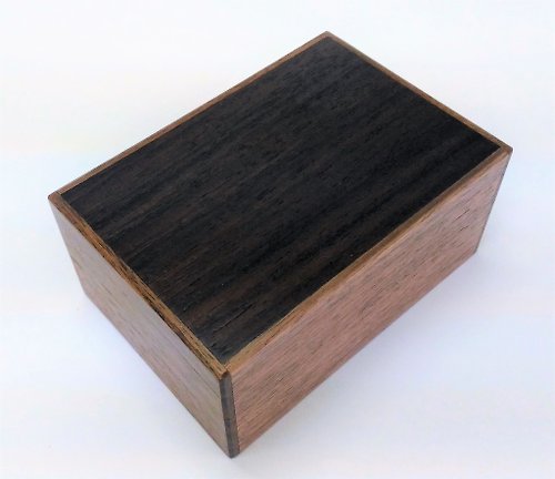 Japanese Puzzle Box OKA １４回仕掛け４寸秘密箱 ローズウッド・ウォールナット材 からくりパズル箱