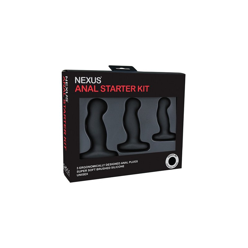 UK NEXUS ANAL STARTER KIT entry-level Silicone anal plug training group anal plug adult toy - Adult Products - Other Materials Black