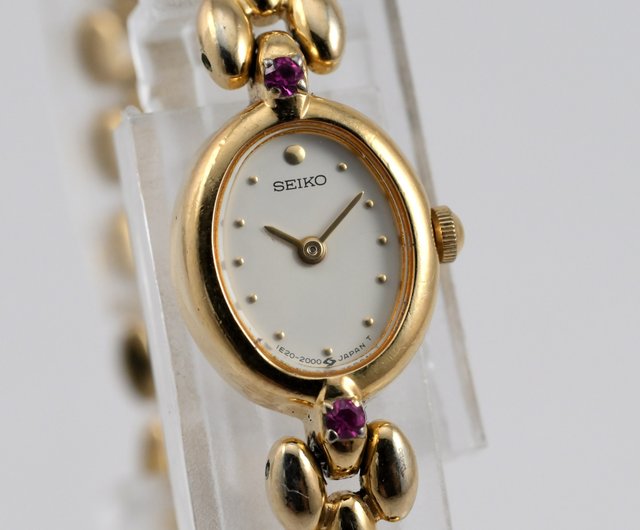 SEIKO　セイコー　1E20-6140　レディースウォッチ　ブレスウォッチ SEIKO 1E20-6140 女性用腕時計 クォーツ ゴールドブレスレット カラー