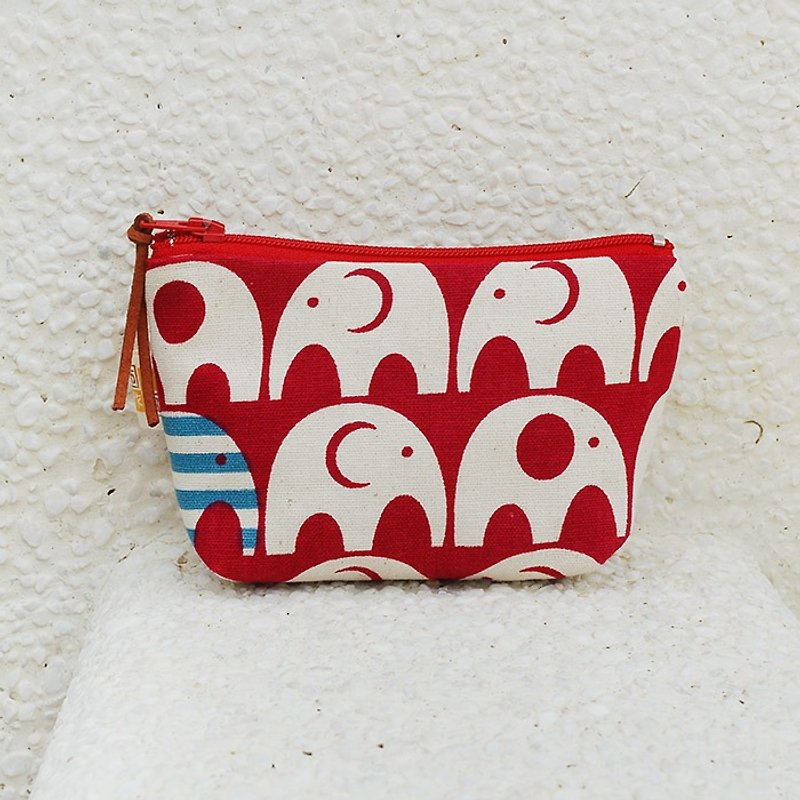 Turn left, turn right, change purse/order - Coin Purses - Cotton & Hemp Red