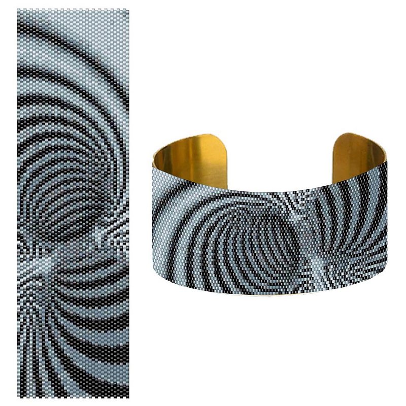 Peyote Pattern Bracelet, Beading Bracelet, Miyuki Delica Pattern, Peyote Stitch - 其他數碼設計 - 其他材質 