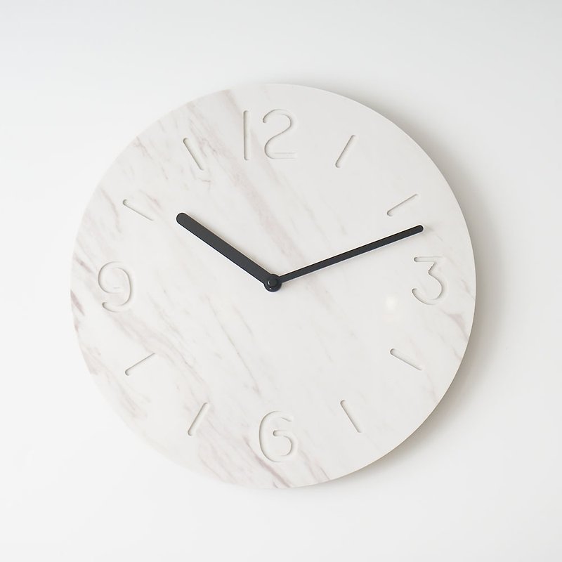 Marble Pattern Wall Clock - Clocks - Plastic 