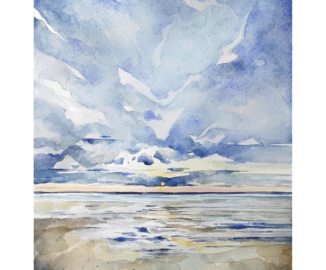 Gerald D. Smith 海辺の風景 水彩画 水彩画「海岸の風景」 水彩画 描き方 解説 風景 岩 海 空